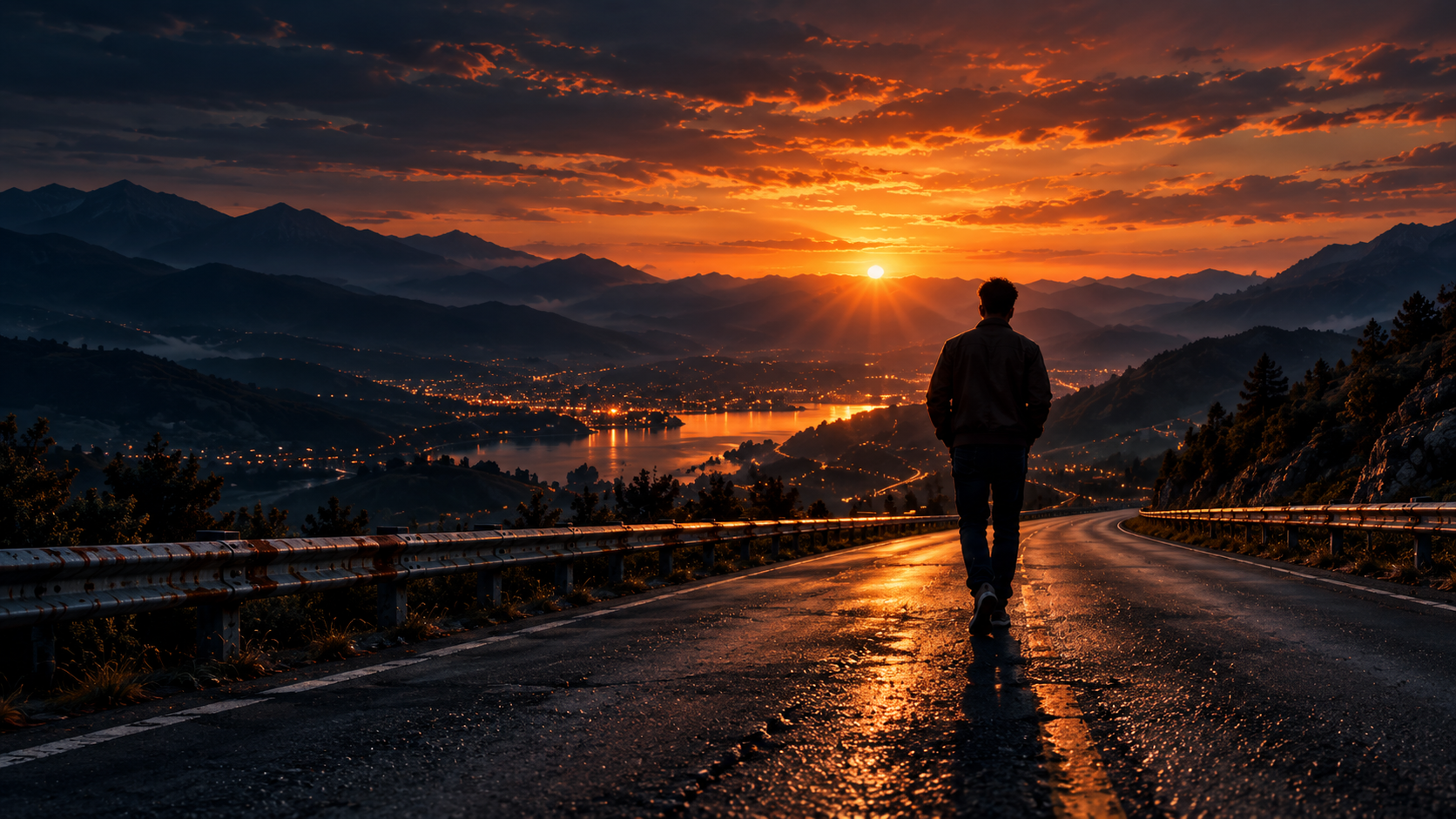 Sunset road from Different Roads